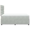 vidaXL Box spring postelja z vzmetnico svetlo siva 120x200 cm žamet