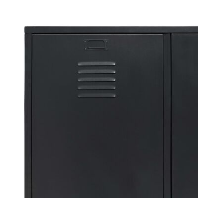 vidaXL Kovinska omara industrijskega stila 90x40x180 cm črna