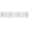 vidaXL Visoka greda gabion pocinkano jeklo 270x50x50 cm
