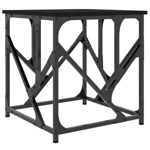 vidaXL Klubska mizica črna 45x45x47,5 cm inženirski les