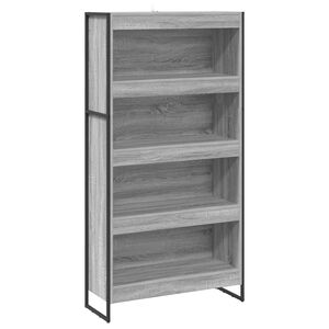 vidaXL Knjigovni omar 80 x 30 x 155 cm Inženirski les Siva Sonoma