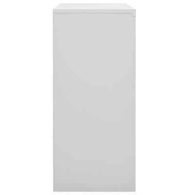 vidaXL Pisarniška omara z drsnimi vrati svetlo siva 90x40x90 cm jeklo