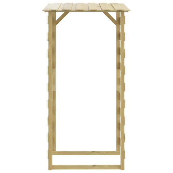 vidaXL Pergola s streho 6 kosov 100x90x200 cm impregnirana borovina