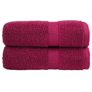 vidaXL Premium brisače za pranje SOLUND 2 kosa bordo 30x30 cm 600 g/m&sup2;