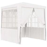 vidaXL Profesionalen vrtni šotor s stranicami 2x2 m bel 90 g/m²
