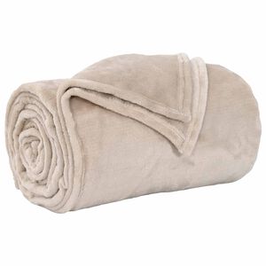 vidaXL Odeja Bež 130 x 150 cm 0.5 kg Flis