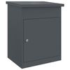 vidaXL &Scaron;katla za dostavo z vrati Antracit 47,5 x 38 x 59 cm Jeklo