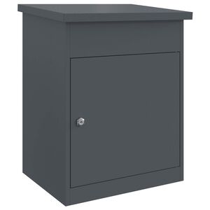 vidaXL &Scaron;katla za dostavo z vrati Antracit 47,5 x 38 x 59 cm Jeklo
