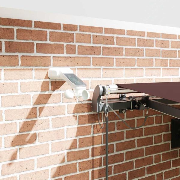 vidaXL Avtomatsko zložljiva tenda z LED bordo 450x300 cm