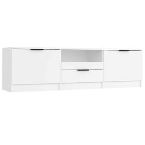 vidaXL TV omarica bela 140x35x40 cm inženirski les