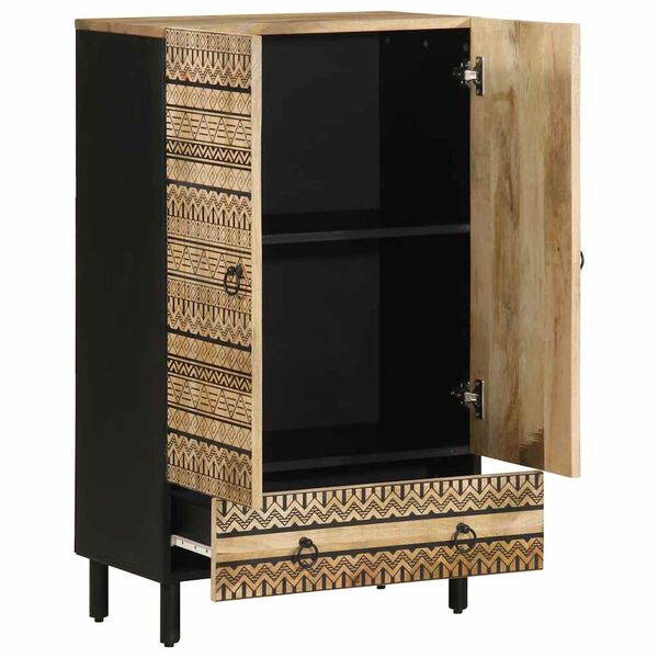 vidaXL Highboard 60x33,5x100 cm Masivni neobdelan les Mango