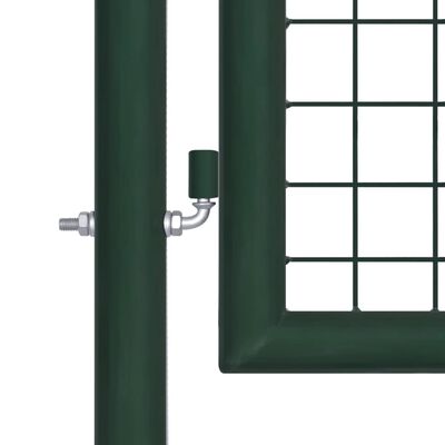vidaXL Vrata za ograjo iz jekla 100x200 cm zelena