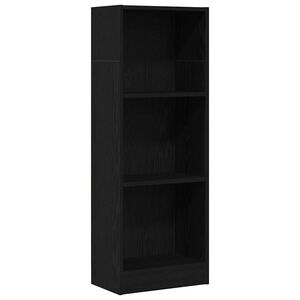 vidaXL Knjižna omara črna hrast 40x24x109 cm inženirski les