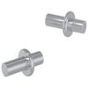 vidaXL Polica Peg 2 kos srebrna 8,6 x 8,6 x 14,6 mm Jeklo