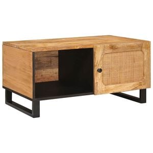 vidaXL Klubska miza Naravna 80 x 50 x 40 cm Masiven les manga