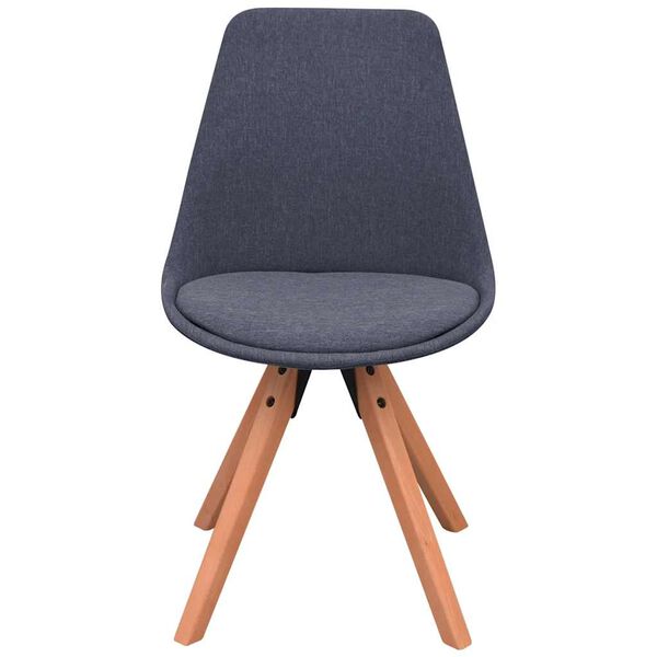 vidaXL Jedilni stoli 2 kosa temno sivo blago