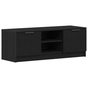 vidaXL TV omarica 102 x 32 x 35.5 cm Črna Orehovina Inženirski les