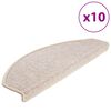 vidaXL Stopni&scaron;čne preproge 10 kosov 65x24x4 cm taupe polkrožne velike