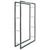 vidaXL Stojalo za drva črno 80x25x150 cm jeklo