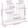 vidaXL Stojalo za rastline belo 104,5x25x77,5 cm trdna borovina