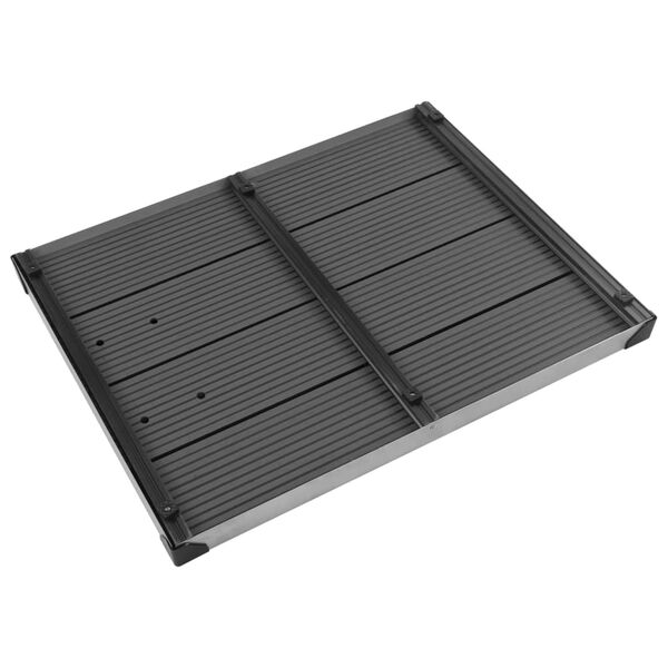 vidaXL Podastavek za zunanji tu&scaron; WPC nerjaveče jeklo 80x62 cm siva