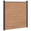 vidaXL Komplet ograj 180 x 186 cm WPC in aluminij Rjava