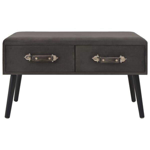 vidaXL Klop s predali 80 cm siv žamet