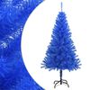 vidaXL Umetna novoletna jelka s stojalom modra 120 cm PVC