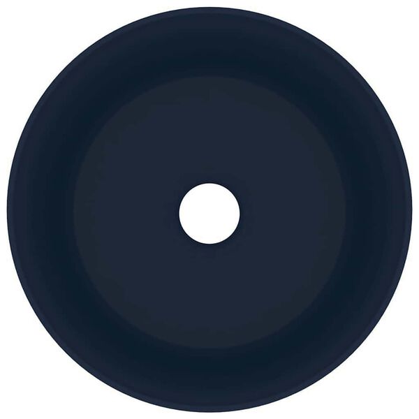 vidaXL Razko&scaron;en umivalnik okrogel mat temno moder 40x15 cm keramičen