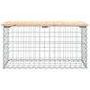 vidaXL Vrtna klop gabion 83x44x42 cm trdna borovina