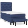 vidaXL Box spring postelja z vzmetnico moder 90x190 cm blago
