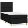 vidaXL Box spring postelja z vzmetnico črna 80x200 cm blago