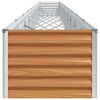 vidaXL Vrtna visoka greda 970 x 50 x 36 cm Cinkana jeklena