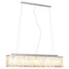 vidaXL Stropna svetilka s kristalnimi kroglicami srebrna 104 cm E14