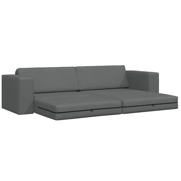 vidaXL Sofa postelja Temno siva 245 x 78 x 77 cm blago