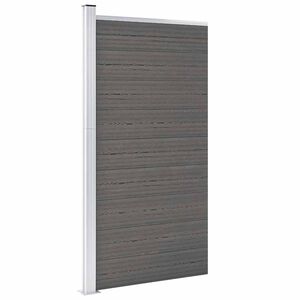 vidaXL Ograjni panel WPC 95x186 cm siv