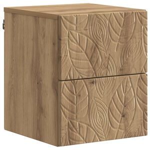 vidaXL Stenski nočni omarici Artisan hrast 34,5 x 33 x 40 cm