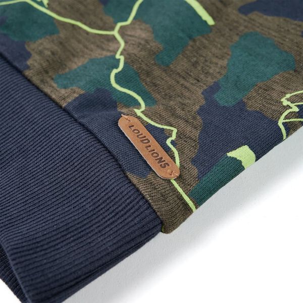 Otroški pulover temno kaki melange 140