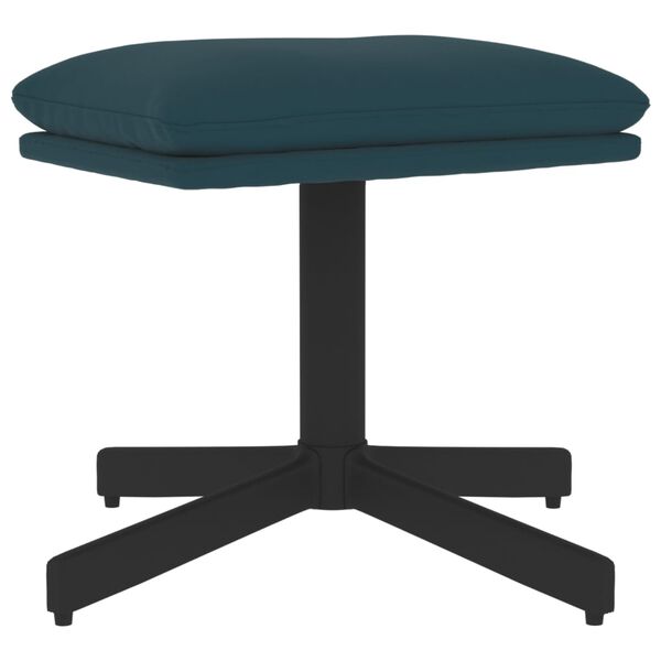 vidaXL Stolček za noge moder 60x60x36 cm žamet