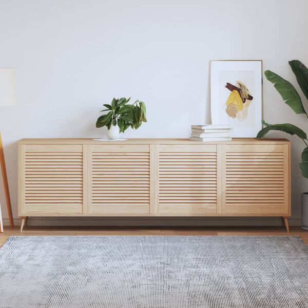 vidaXL Vrata za omarico z letvicami 4 kosi 61,5x59,4 cm trdna borovina