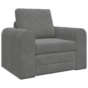 vidaXL Sofa postelja Temno siva 98 x 71 x 83 cm Žamet