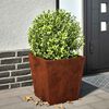 vidaXL Garden Planter 40x40x40 cm Vremensko odporno jeklo