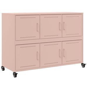 vidaXL Komoda roza 100,5x39x72 cm jeklo