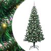 vidaXL Umjetna preddekorirana božićna jelka med 300 LED Zelena 240 cm