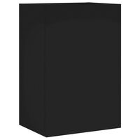 vidaXL Stenska TV omarica črna 40,5x30x60 cm iverna plošča