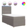 vidaXL Box spring postelja z vzmetnico taupe 100x200 cm blago