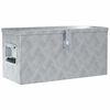 vidaXL Skrinja iz aluminija 61,5x26,5x30 cm srebrne barve