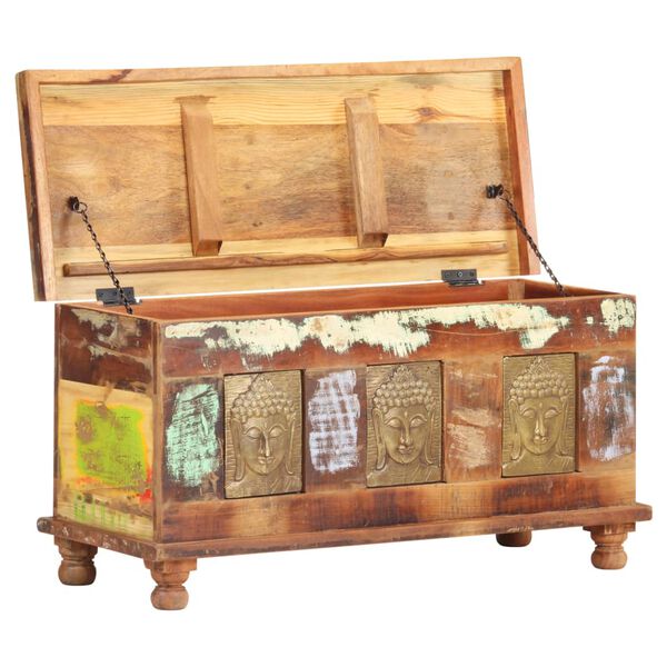 vidaXL &Scaron;katla za shranjevanje z Budo 90x35x45 cm predelan les