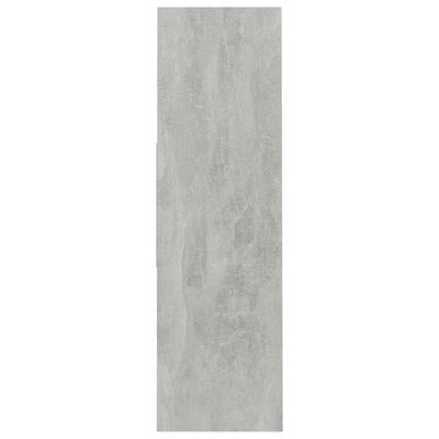 vidaXL Knjižna omara betonsko siva 97,5x29,5x100 cm iverna plošča