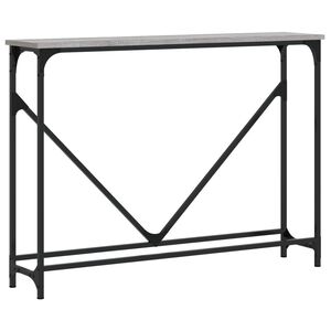 vidaXL Konzolna mizica siva sonoma 102x22,5x75 cm inženirski les